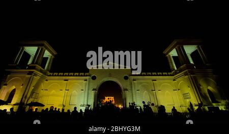 La vieille ville était tout à l'intérieur du fort sur quatre côtés avec le temple Sri Padmanabha Swamy au centre. Thiruvananthapuram, kerala, Inde Banque D'Images