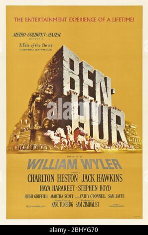 Ben Hur Year: 1959 USA Directeur: William Wyler affiche américaine Banque D'Images