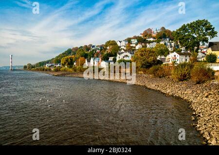 Les rives de l'Elbe sur le Süllberg à Hambourg Blankenese Banque D'Images