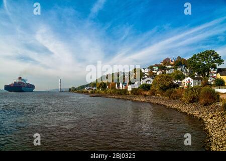 Les rives de l'Elbe sur le Süllberg à Hambourg Blankenese Banque D'Images