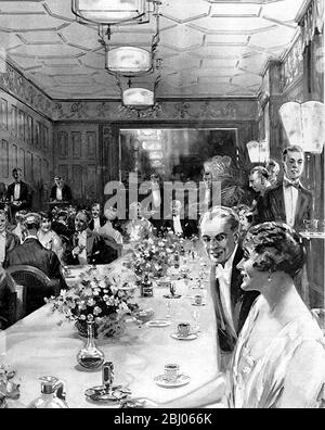 The Oak - salle de banquet à panneaux à Kettner's, Londres. - 7 août 1926 Banque D'Images