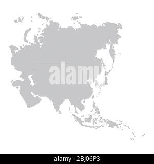 Carte Asie en demi-teinte Illustration de Vecteur
