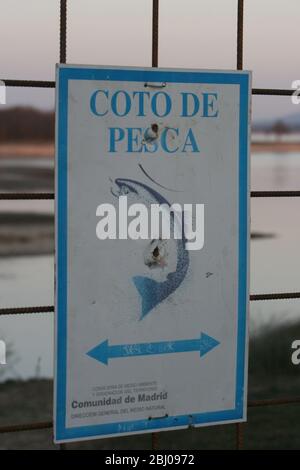 Coto de Pesca/ réserve de pêche Banque D'Images