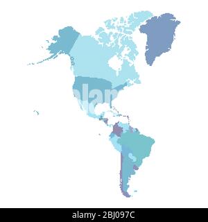 Carte Americas à partir d'un motif point demi-ton Illustration de Vecteur