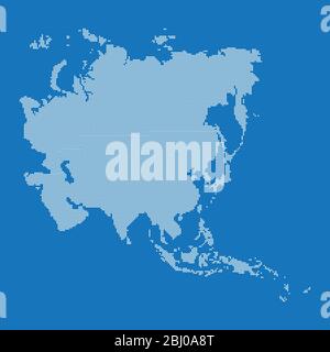 Carte Asie en demi-teinte Illustration de Vecteur