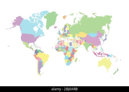 Carte du monde en demi-ton Illustration de Vecteur