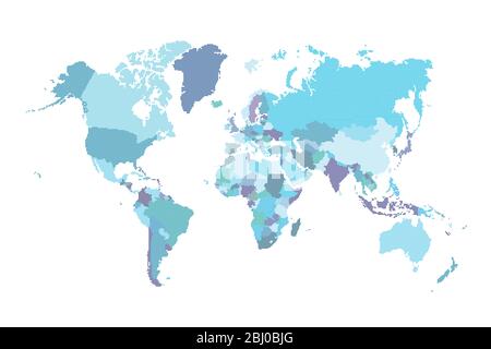 Carte du monde en demi-ton Illustration de Vecteur