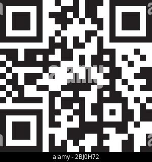 Code QR scannez le symbole vectoriel abstrait pour l'identification et la sécurité mobiles numériques pour les activités Web Illustration de Vecteur