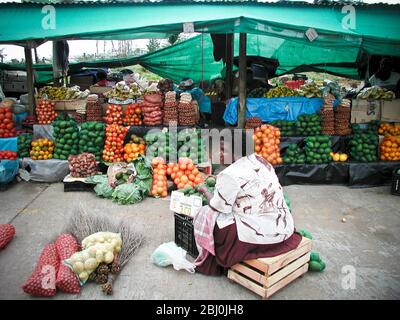 Marché des fruits et légumes à Nelspruit - Mpumalanga, Afrique du Sud - Banque D'Images