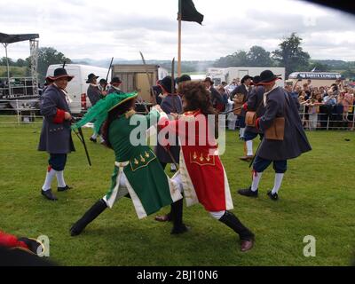 William et James vont de la tête à la tête à la bagarre de Scarva. Banque D'Images