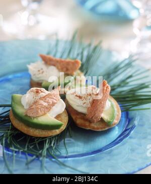 Canapés de saumon - Banque D'Images