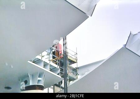 Gênes, détail du nouveau pont, à la pose de la dernière étendue du pont Banque D'Images