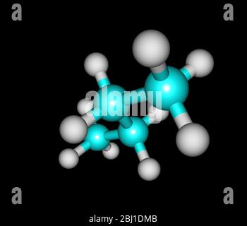 Le butane est un composé organique dont la formule est la suivante : le  -10, un alcane à quatre atomes de carbone. Le butane est un gaz à température ambiante et préatmosphérique Banque D'Images