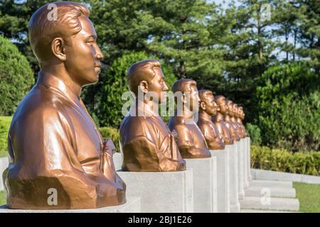 Cimetière révolutionnaire des martyrs, Pyongyang, Corée du Nord Banque D'Images