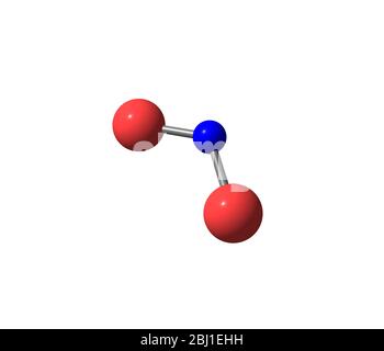 Le dioxyde d'azote est le composé chimique dont la formule est no 2. Il est l'un des plusieurs oxydes d'azote. NO2 est un intermédiaire dans l'industrie synthes Banque D'Images