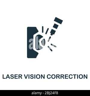 Icône Correction de la vision laser. Illustration simple de la collection ophtalmologique. Icône de correction de la vision laser créative pour la conception Web, les modèles Illustration de Vecteur