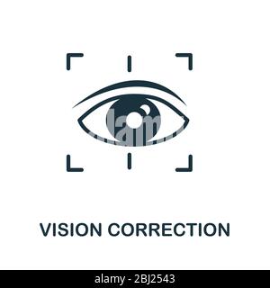 Icône de correction de la vision. Illustration simple de la collection ophtalmologique. Icône de correction de la vision créative pour la conception Web, les modèles, les infographies Illustration de Vecteur