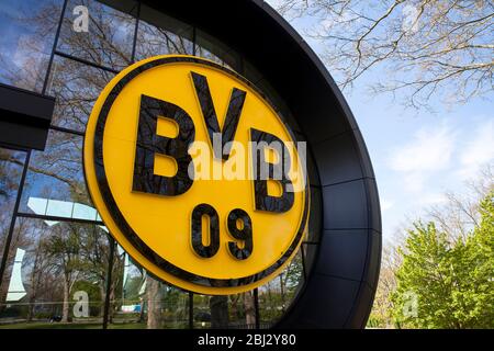 BVB Fan shop BVB FanWelt du club de football Borussia Dortmund au stade signal Iduna Park, Dortmund, Allemagne. BVB-Fanshop, BVB FanWelt am Stad