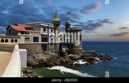 Château de Wulff à Viña del Mar, Chili Banque D'Images