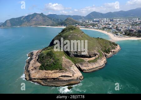 Photos aériennes des belles plages et lagons de la ville de Rio de Janeiro, Banque D'Images