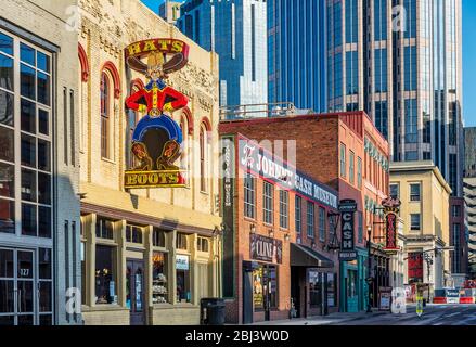 Johnny Cash Museum dans le centre-ville de Nashville, dans le Tennessee. Banque D'Images