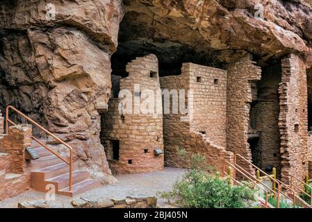 Manitou Cliff Dwellings de l'Anasazi dans le Colorado. Banque D'Images