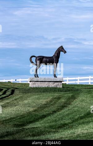 Centre équestre Pineland Farms dans le Maine. Banque D'Images