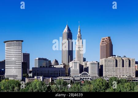 Ville de Cleveland en Ohio. Banque D'Images