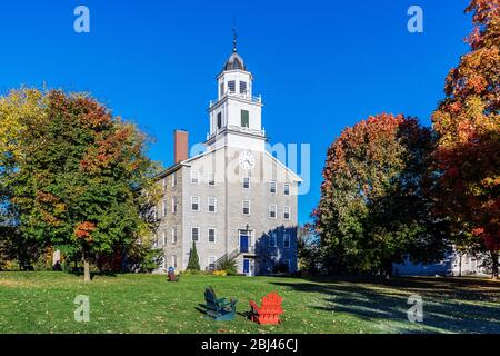 Ancienne chapelle sur le campus du Middlebury College, dans le Vermont. Banque D'Images