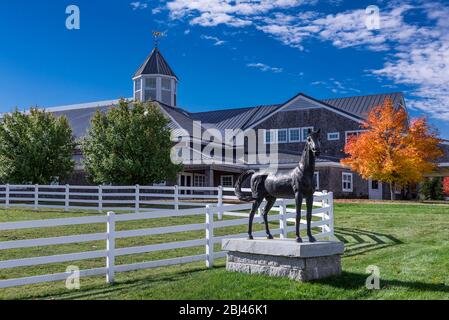 Centre équestre Pineland Farms dans le Maine. Banque D'Images