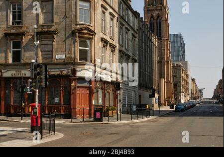 Ville de Glasgow sous le régime de restrictions de verrouillage du coronavirus Banque D'Images