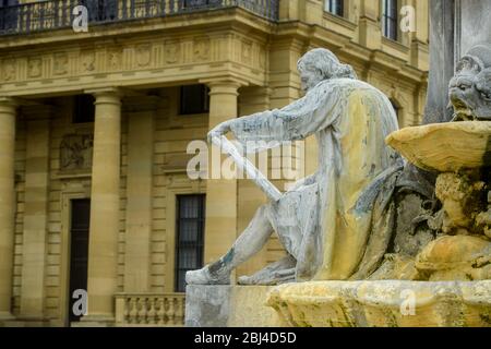 Place principale du palais des évêques (Residenz Würzburg), Wurzburg, Bavière, Allemagne Banque D'Images