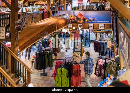 Le magasin phare Orvis à Manchester. Banque D'Images