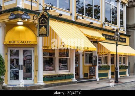 Brick Alley Pub and Restaurant dans Rhode Island. Banque D'Images