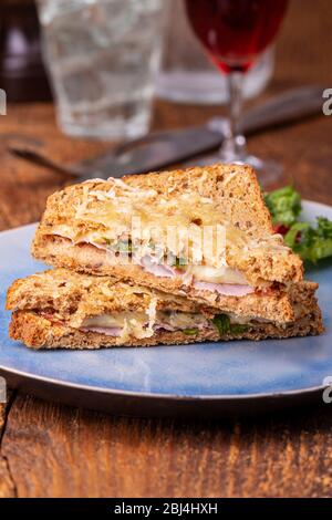 Libre d'un croque-monsieur Banque D'Images