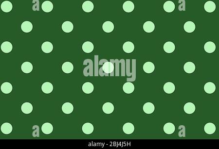 Motif sans couture avec points de polka vert menthe sur fond vert. Banque D'Images