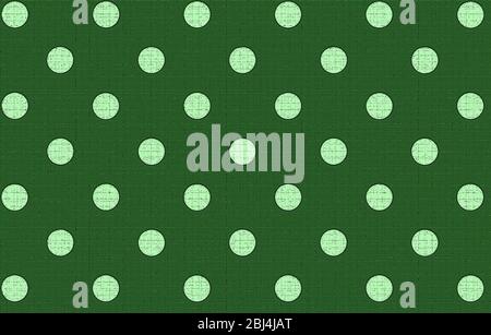 Motif sans couture avec points de polka vert menthe sur fond vert. Banque D'Images