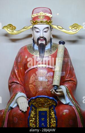 Statue dans la ville Dieu Temple de Shanghai. Chine Banque D'Images