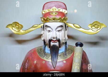 Statue dans la ville Dieu Temple de Shanghai. Chine Banque D'Images