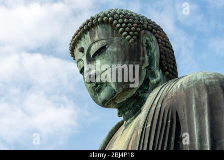 Le Grand Bouddha de Kamakura, deuxième plus grande statue de Bouddha en bronze au Japon Banque D'Images