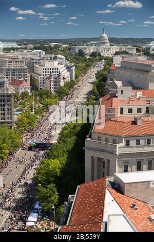 Vue panoramique sur le Capitole des États-Unis et le Sénat Building, Washington DC USA Banque D'Images