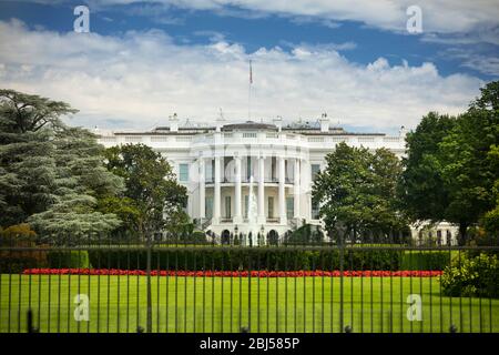 La Maison Blanche à 1600 Pennsylvania Ave maison du président des États-Unis d'Amérique à Washington DC USA Banque D'Images