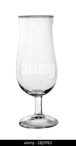 Vide verre à cocktail isolated on white Banque D'Images