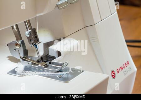 Machine à coudre Singer S14-78, verrou Banque D'Images