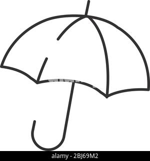 icône parapluie sur fond blanc, style de ligne, illustration vectorielle Illustration de Vecteur