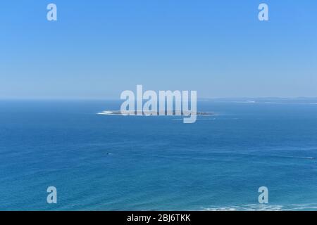 Robben Island vue de signal Hill, Cape Town, Afrique du Sud Banque D'Images