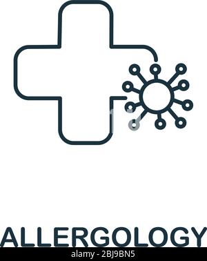 Icône allergologie de la collection médicale. Symbole d'allergologie simple pour les modèles, la conception Web et les infographies Illustration de Vecteur