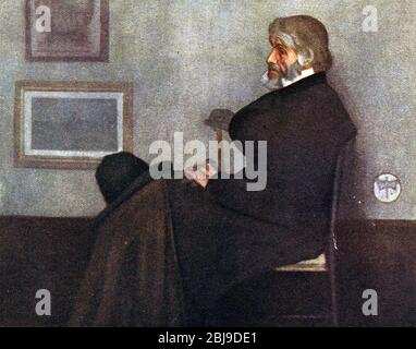 THOMAS CARLYLE (1795-1881) historien écossais, philosophe, mathématicien Banque D'Images
