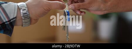 Nouveau propriétaire de biens immobiliers Banque D'Images