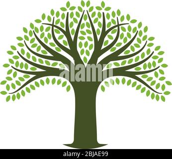 Vector illustration. Simetric géométrique et l'icône de l'arbre. Des couleurs douces. Illustration de Vecteur